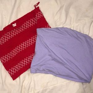 Cropped Tube Top Two Pack